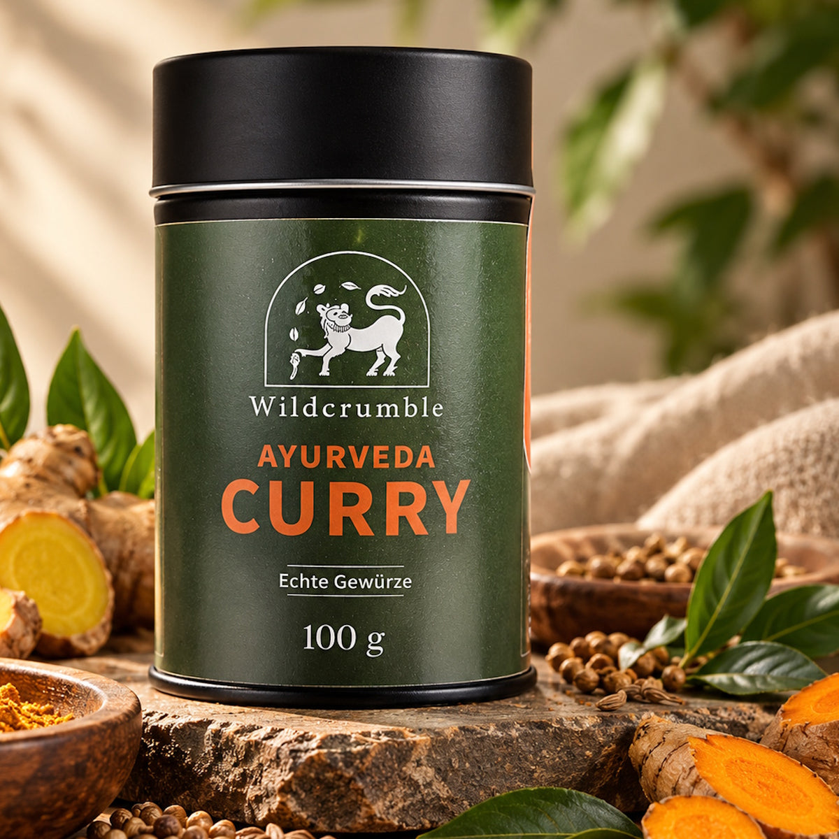 Wildcrumble Ayurveda Curry – Aromatische Gewürzmischung mit Kurkuma & Ingwer | 100 g